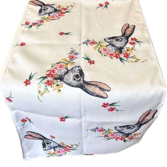 New! Bunny Rabbit Easter Long Table Runner 109 - Picture 1 of 7